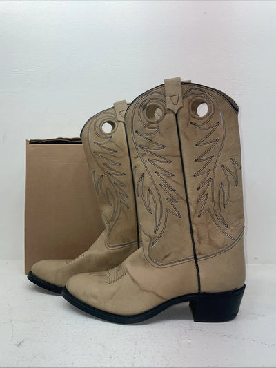 New Men’s Cream Texas Brand Cowboy Boots. 7899 10.5 10 1/2 D. 6-71