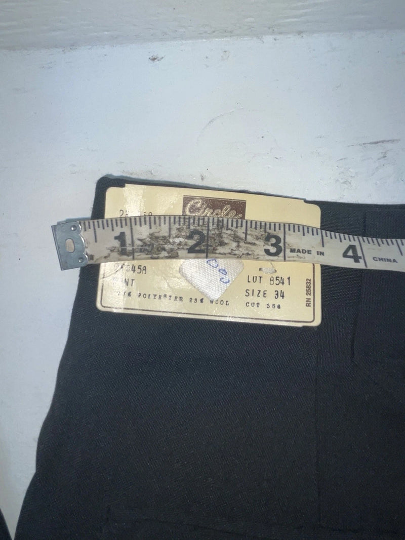 New Vintage Black Circle S Polyester Pants #8541 SS-29