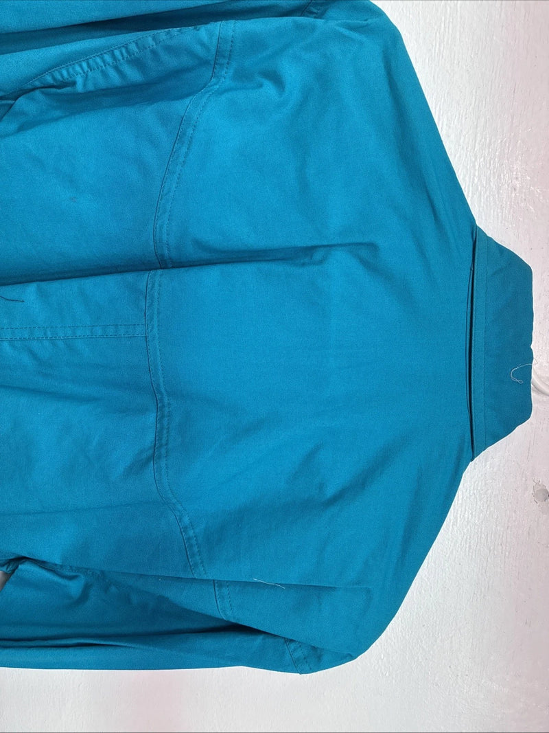 New Women’s San Angelo Blue Long Sleeve Button Up Medium MM-93
