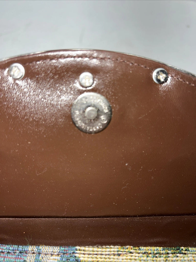 New Congress Leather Fabric Tooled Wallet #100555 P-501