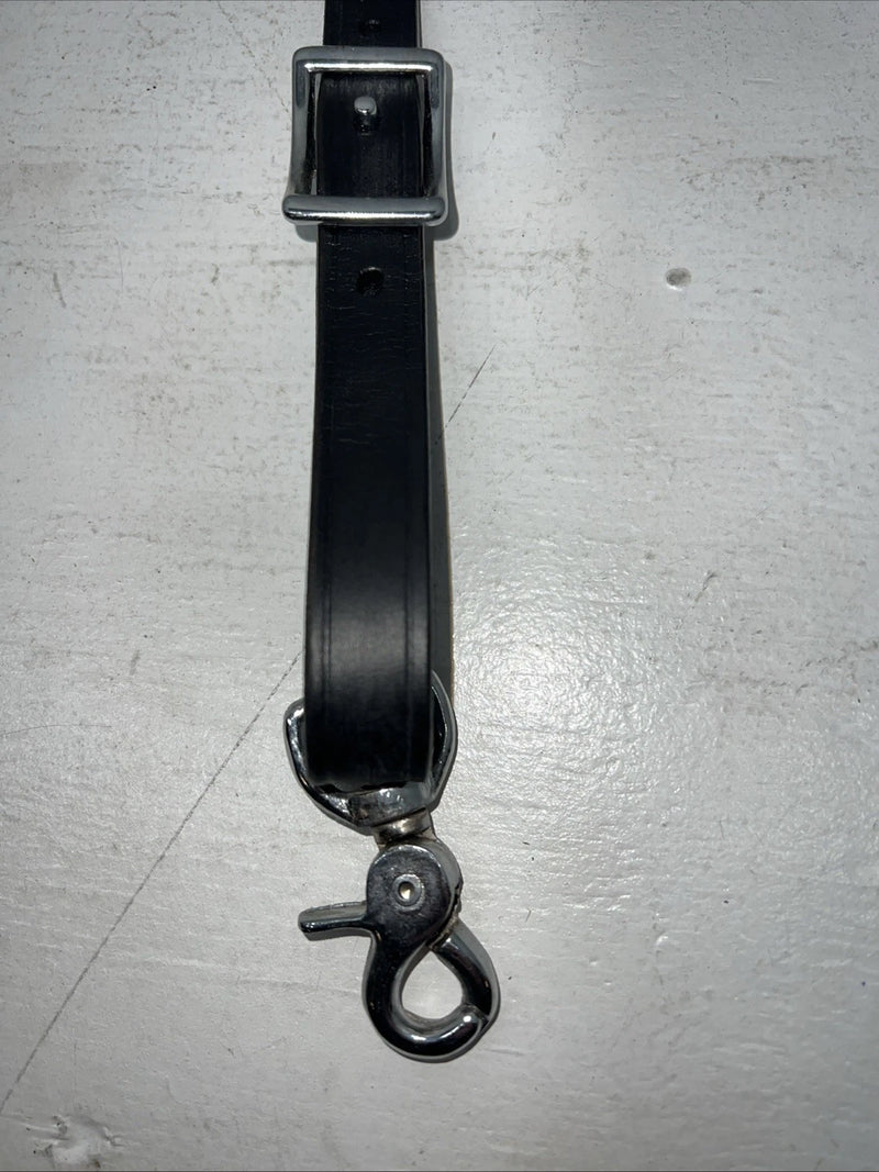 New Tough 1 Black Genuine Leather Double Stitched Breastcollar #41-3450 Y-24