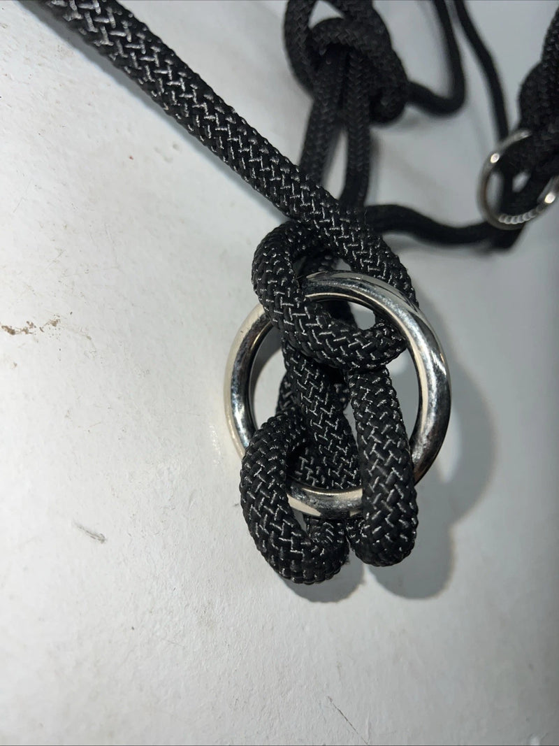 New Tough 1 Black Rope Halter Side Pull Combo #50-4000 H-502