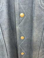 New Women’s Lee Blue Long Sleeve Button Up Jacket M #1941 3C-45