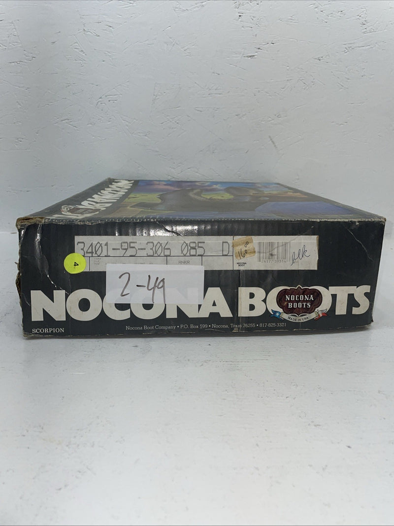 New Men’s Black Nocona Cowboy Boots. 3401 8.5 8 1/2 D. 2-49