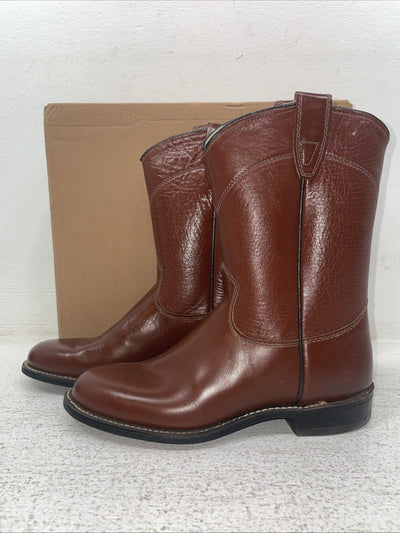 New Kids Brown Texas Brand Cowboy Boots. 3202 3.5 3 1/2 D. 23-150