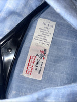 New Men’s ROPER Blue Long Sleeve Button Up 15.5 Medium B-87