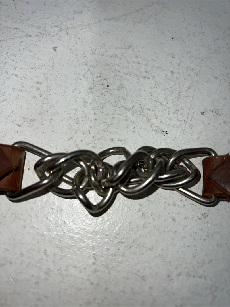 New Tough 1 Brown Leather Flat Curb Chain #52-4014 R-511