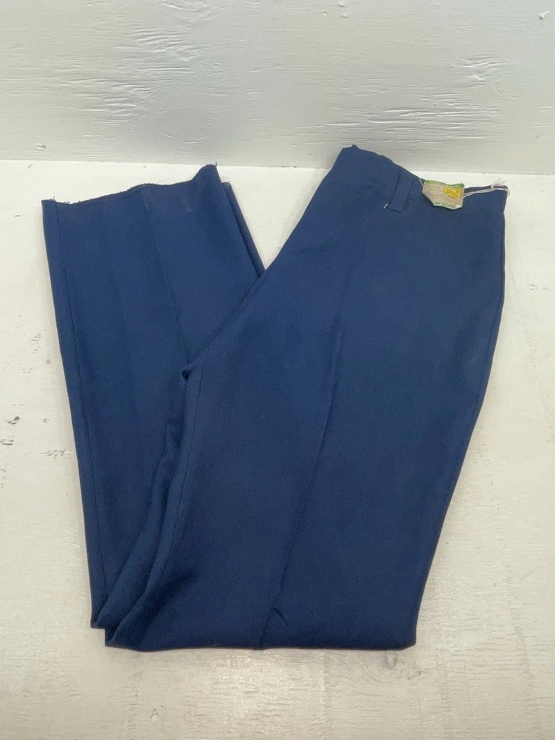 New Vintage Blue H Bar C Polyester Pants #MR477 ZZ-14