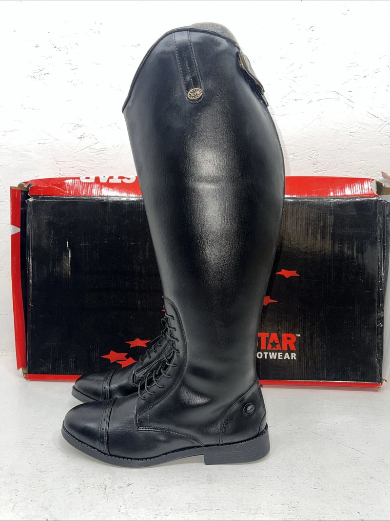 New Women’s Black EQUISTAR English Riding Boots. 467522 9.5 9 1/2 W. 12-60