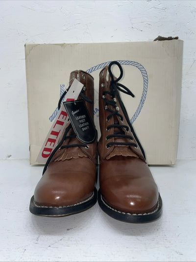 New Women’s Brown A Jama Product Cowboy Boots. 51176 7. 18-124