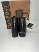 New Infant Dan Post Black Ostrich Print Lace Up Cowboy Boots. 4 D. 24-1