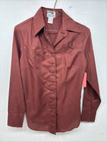 New Women’s Dickson Jenkins Red Long Sleeve Pearl Snap Size 32 MM-96