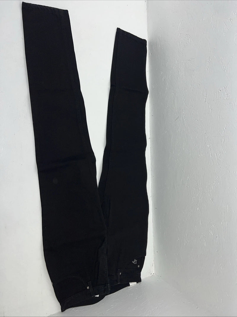New Women’s Black Diamond Cut Regular Fit Gusset Denim Jeans. 14x36 L-1