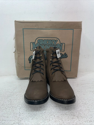 New Youth Brown Lac Up Smoky Mountain Cowboy Boots. 3046 3.5 3 1/2. 22-72