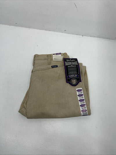 New Women’s Tan Bareback Wrangler Classic Fit Denim Jeans. 13/14x32 H-19