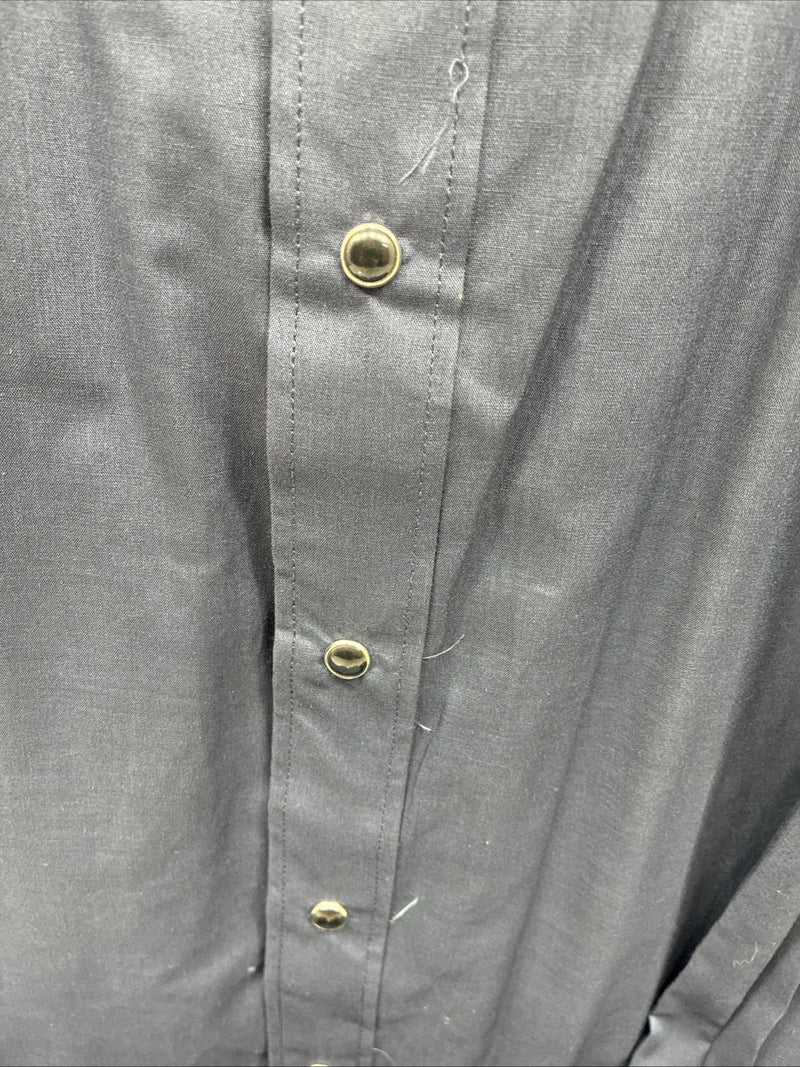 New Men’s White Horse Navy Blue Long Sleeve Pearl Snap 5XL E-77