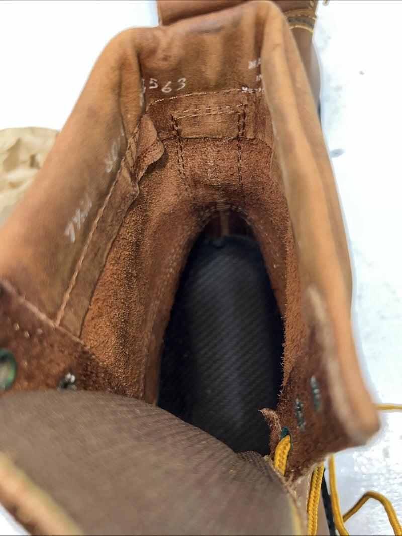 New Women’s Brown Lace Up Acme Work Boots. 08070 7.5 7 1/2 M. 17-84