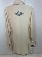 New Women’s Rochelle Forest Tan Designed Long Sleeve Button Up Medium YY-85