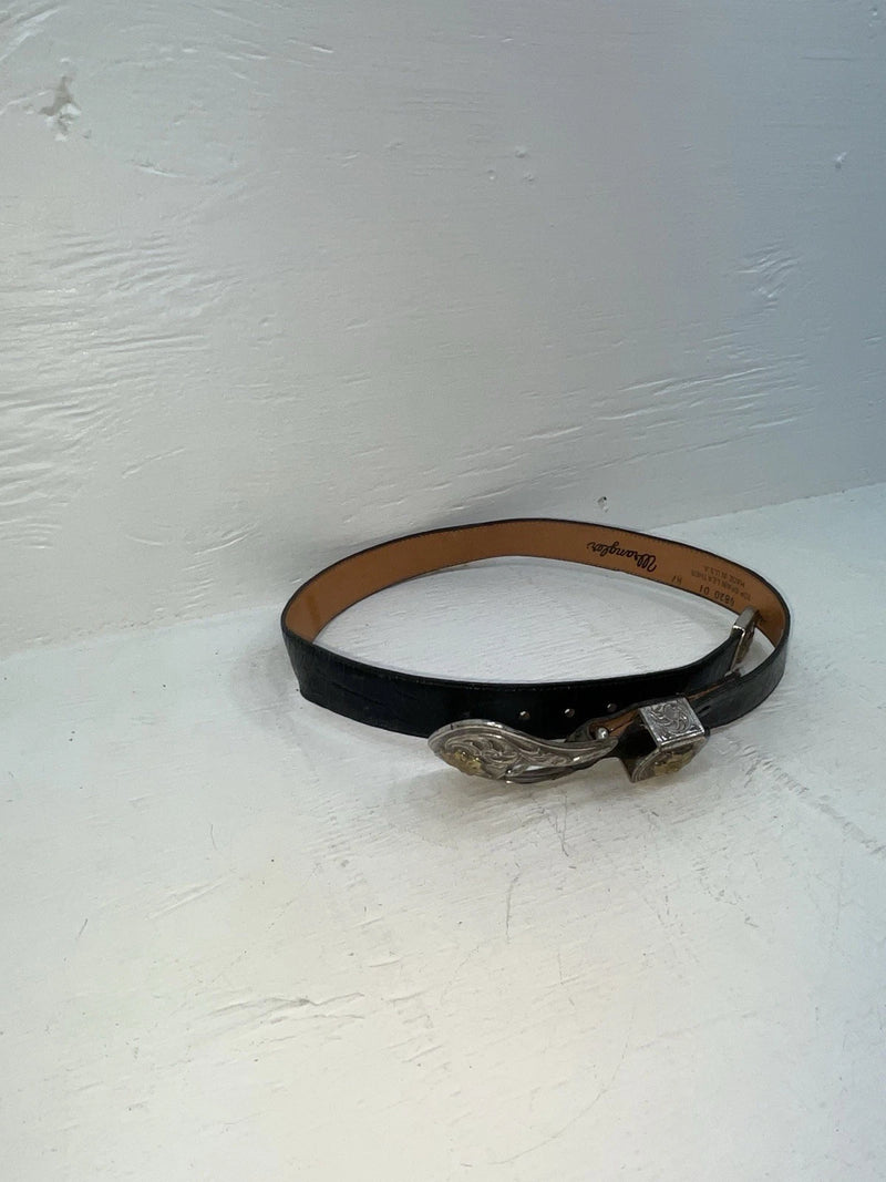 New Black Genuine Leather Wrangler 28” Belt #4820 JJ-129