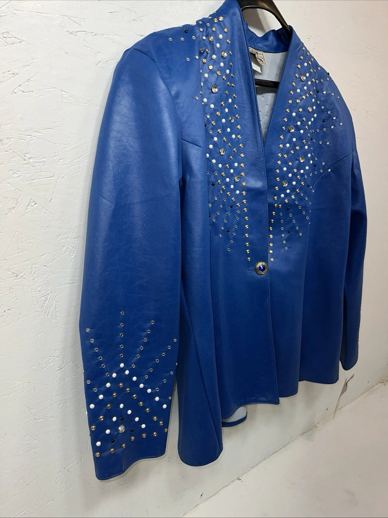New Women’s Blue 1849 Authentic Ranchwear Small Western Show Jacket UU-70