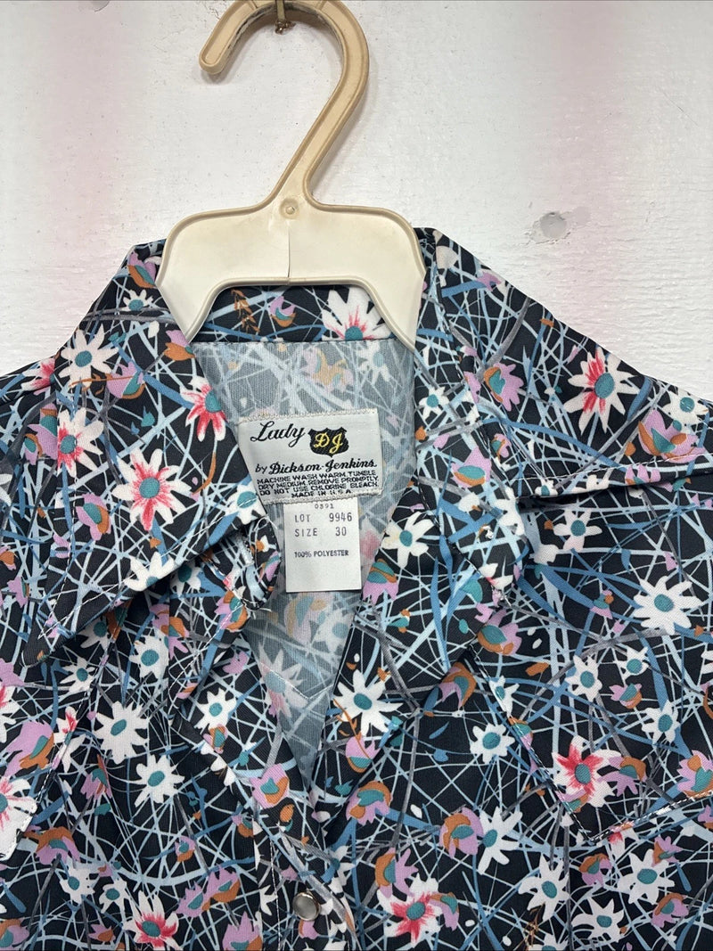 New Women’s Dickson Jenkins Multicolor Long Sleeve Pearl Snap Size 30 KK-1