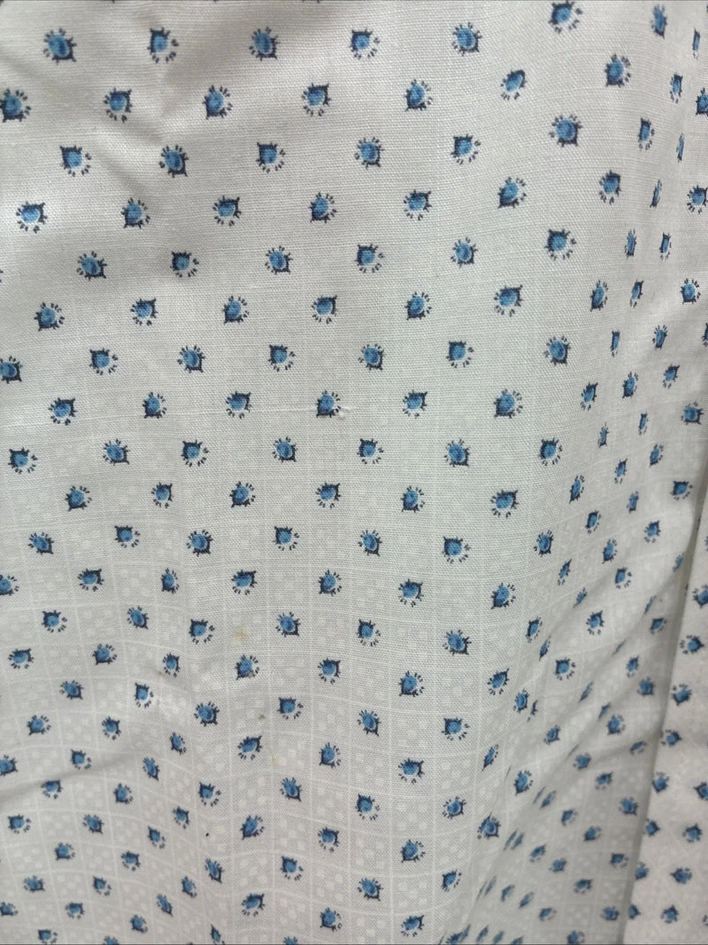 New Men’s Champion Western White Floral Short Sleeve Pearl Snap 14 Small AA-96