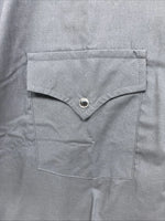 New Men’s ELY Cattleman Black Short Sleeve Pearl Snap 17 XL CC-8