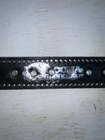 New Black Genuine Leather Nocona Silver Pendent 32” Belt #2410601 Z-104