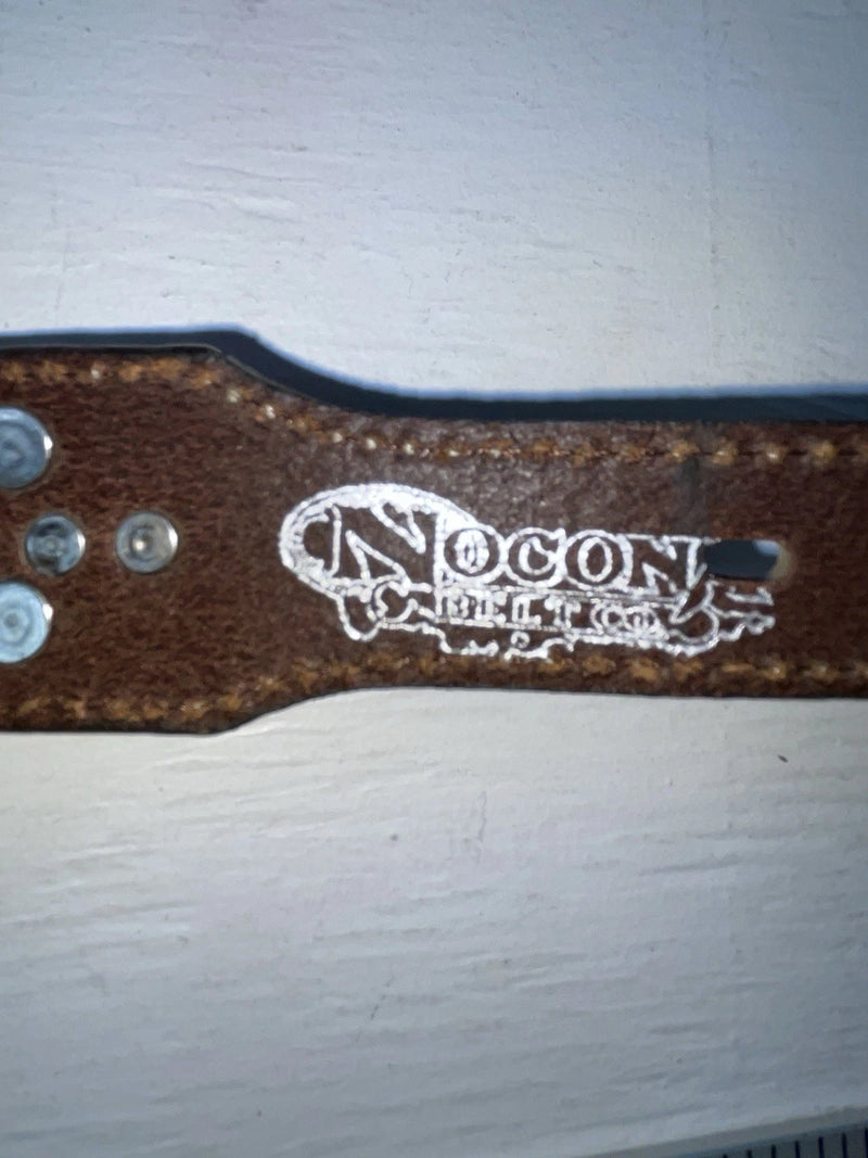 New Brown Genuine Leather Nocona Silver Bling 32” Belt #2434002 JJ-144