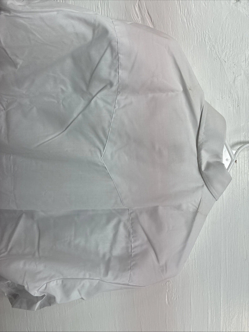 New Men’s Circle S White Simple Long Sleeve Pearl Snap 17 Large M-65