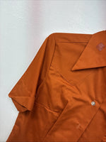 New Women’s Panhandle Slim Orange Short Sleeve Button Up Size 10 LL-104