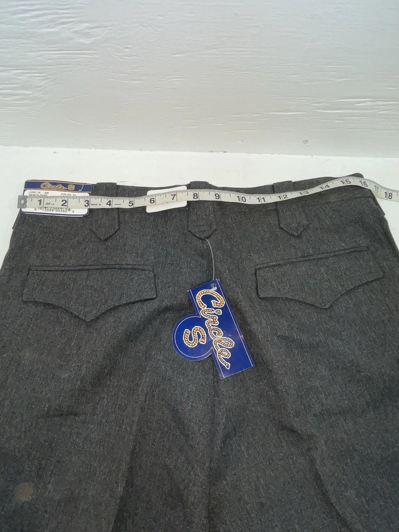 New Vintage Gray Circle S Polyester Pants #CP4776 XX-78