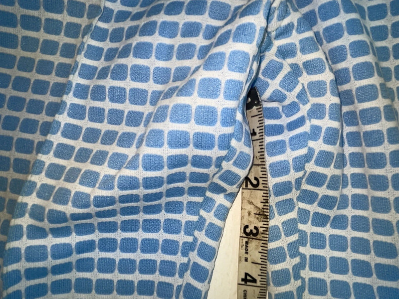 New Vintage Blue Checkered Lee Polyester Pants #2652644 VV-75