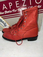 New Women’s Red Capezio Lace Uo Cowboy Boots. L503 6 M. 19-10