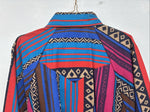 New Women’s H Bar C Multicolor Design Long Sleeve Button Up Size 14 MM-117 
