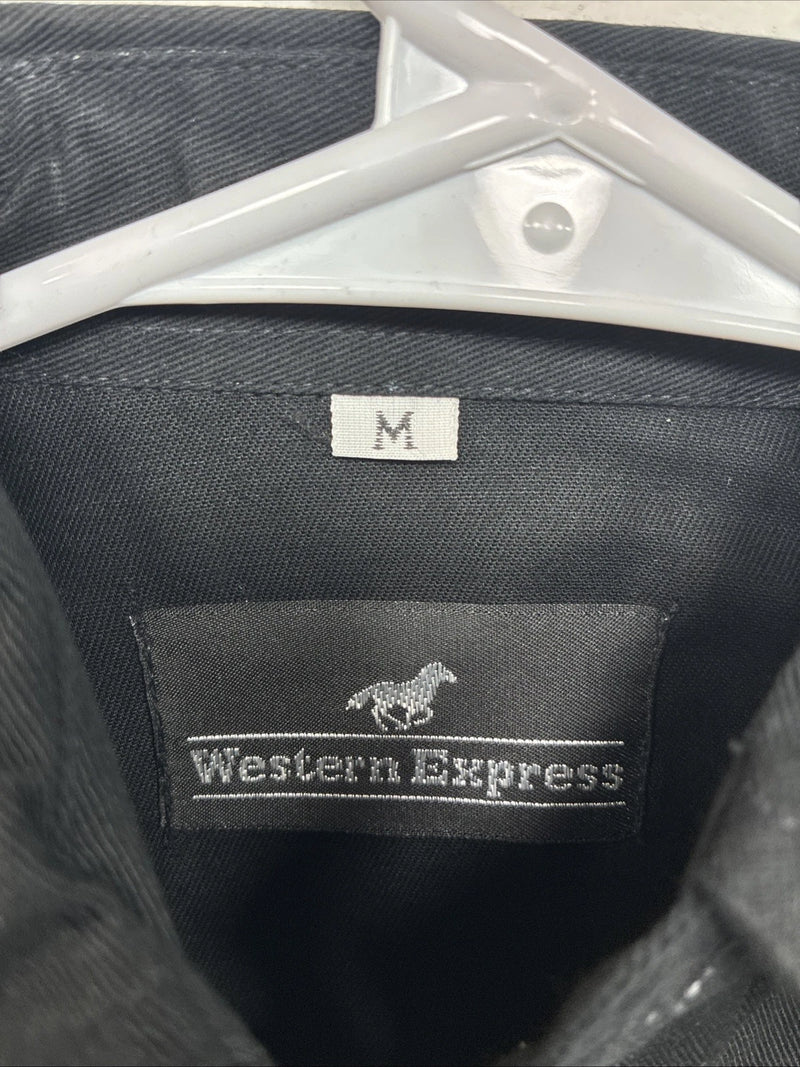 New Boys Western Express Black Long Sleeve Pearl Snap Medium DD-111