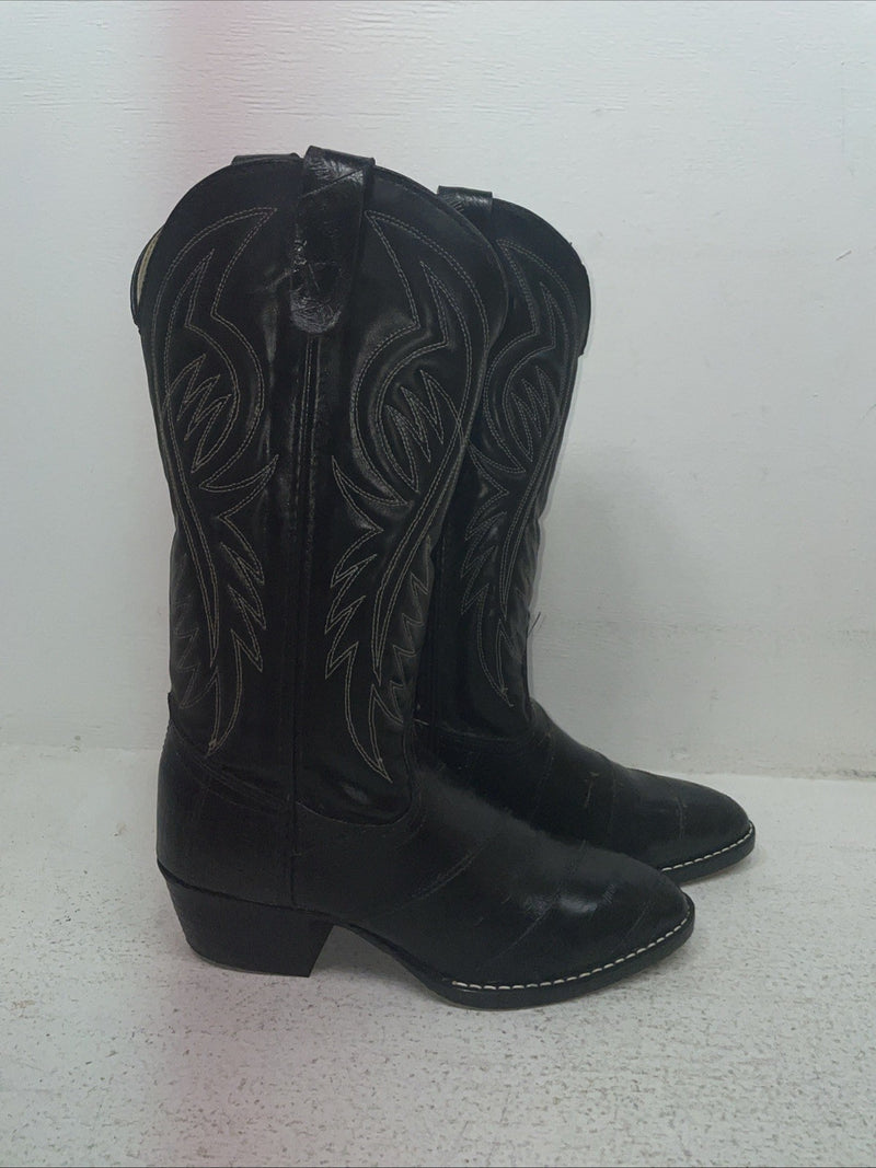 New Youth Black Brock Cowboy Boots. 1920 6.5 6 1/2 E E. 2-145