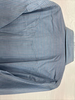 New Men’s ELY Cattleman Blue Stripe Long Sleeve Pearl Snap XL H-82