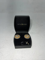 New Women’s Reflexions Silver Leather Earrings. RFR400 A-53