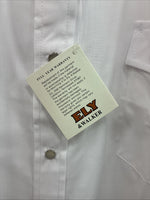 New Men’s ELY Cattleman White Long Sleeve Pearl Snap 18.5 X 36 2XL R-23