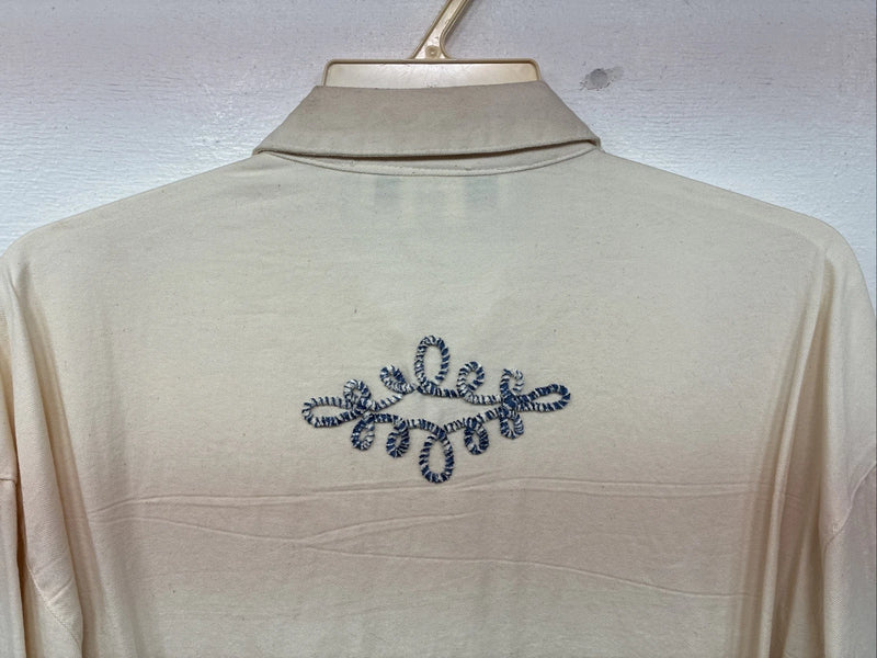 New Women’s Rochelle Forest Tan Designed Long Sleeve Button Up Medium YY-85