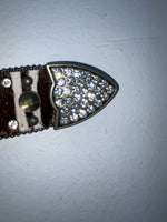New Zebra Print Genuine Leather Nocona Bling M Belt #N1330999 Z-63
