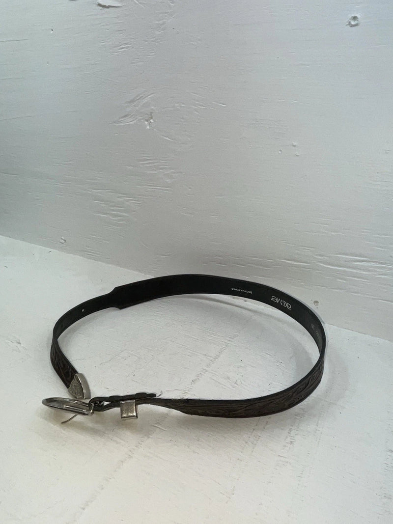 New Brown Genuine Leather Acme Tooled 28” Belt #5022 JJ-163