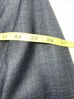 New Men’s Circle S Blue Plaid Suit Jacket 48R #25832 X-607