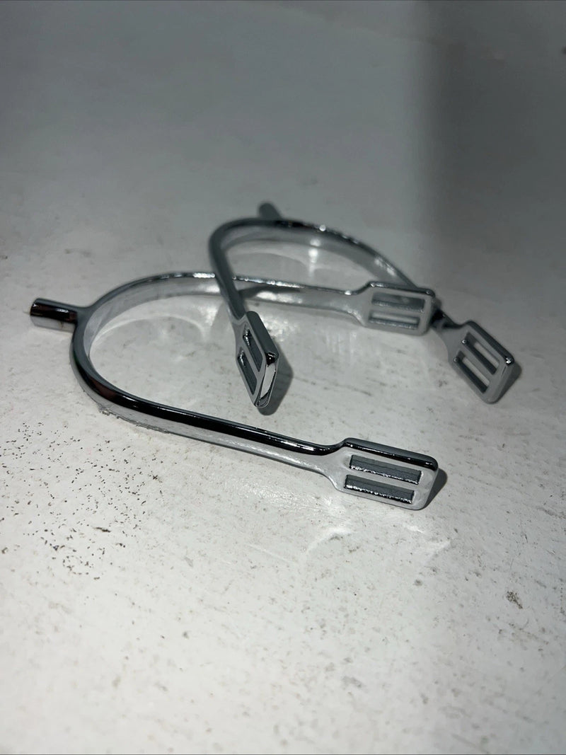 New Kelly Silver Star Silver Metal English Spurs #24-9995 L-500