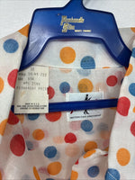 New Women’s Tem Tex Polkadot Long Sleeve Pearl Snap Size 38 II-84