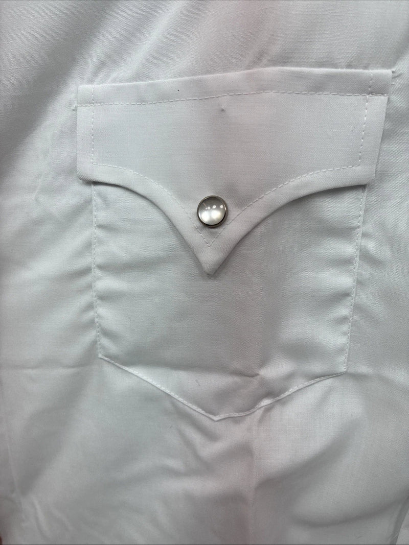 New Boys Champion Western White Long Sleeve Pearl Snap 16 CC-79
