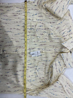 New Women’s White horse Yellow Floral Long Sleeve Pearl Snap Large GG-86