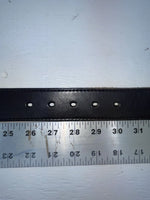 New Black Genuine Leather Double S Pendent 28” Belt #3508501 JJ-118