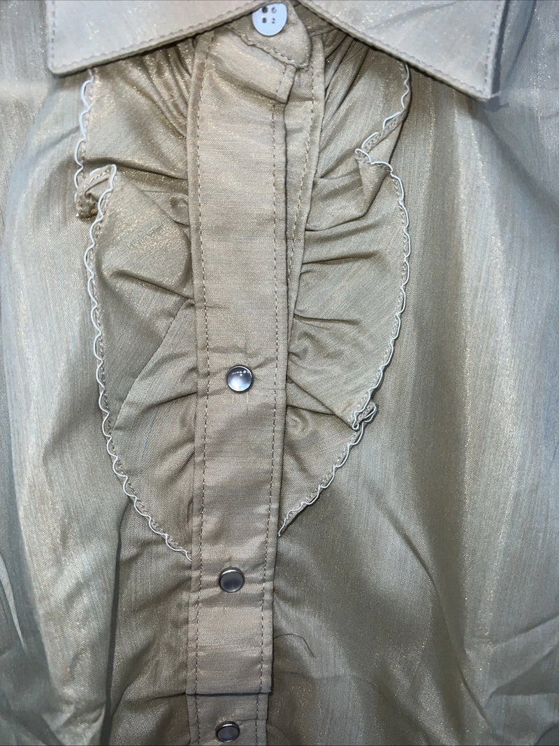 New Women’s Rockmount Ranchwear Tab Long Sleeve Button Up Shirt S 3B-81